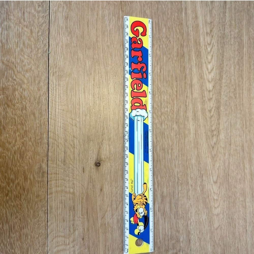 Vintage Garfield & Odie Characters 12" Inch Plastic Ruler 1978